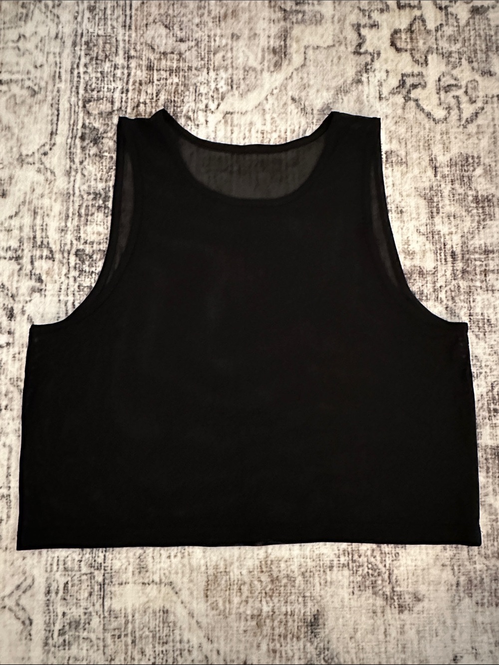 Beyond Yoga Black Sleeveless Mesh Crop Tank Top - Women